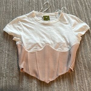 Corset style tee small NWT